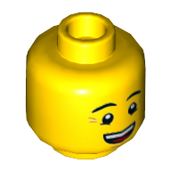 Lego hlava, žlutá (6078197, 6123728)
